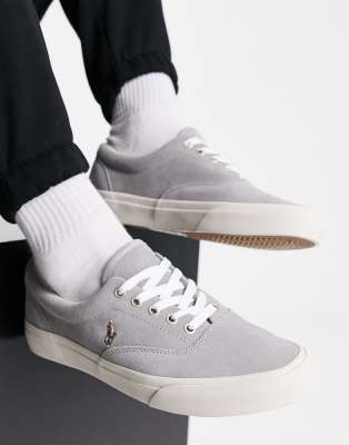 Polo Ralph Lauren keaton in grey suede with pony logo - ASOS Price Checker