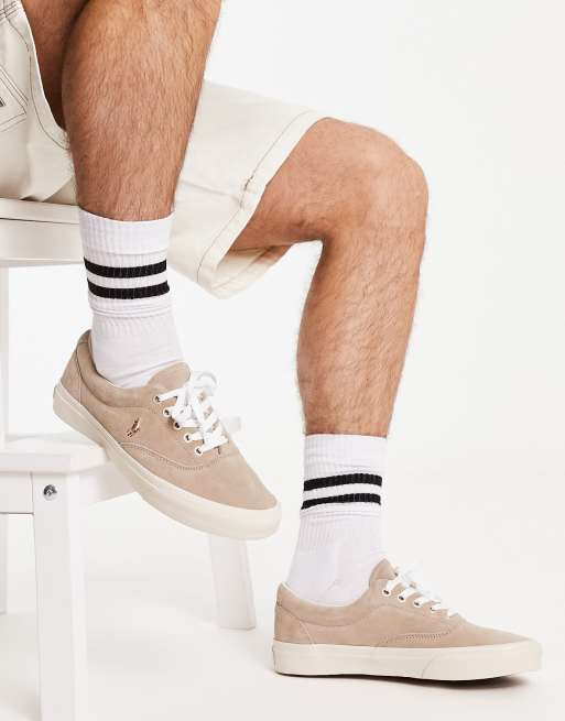 Polo Ralph Lauren – Keaton – Wildleder-Sneaker in Cremeweiß