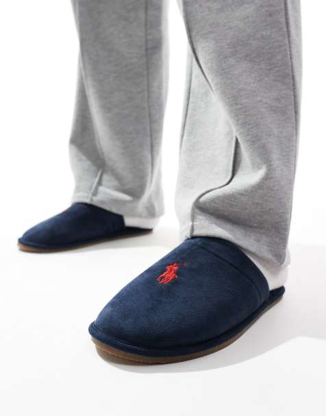Polo Ralph Lauren - Klarence - Chaussons avec logo emblématique - Bleu marine - view 1
