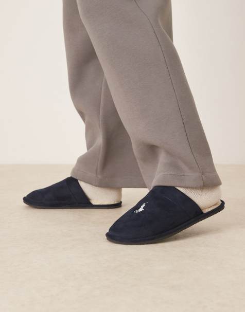 Polo Ralph Lauren - Klarence - Pantoffels met icoonlogo in marineblauw - view 1