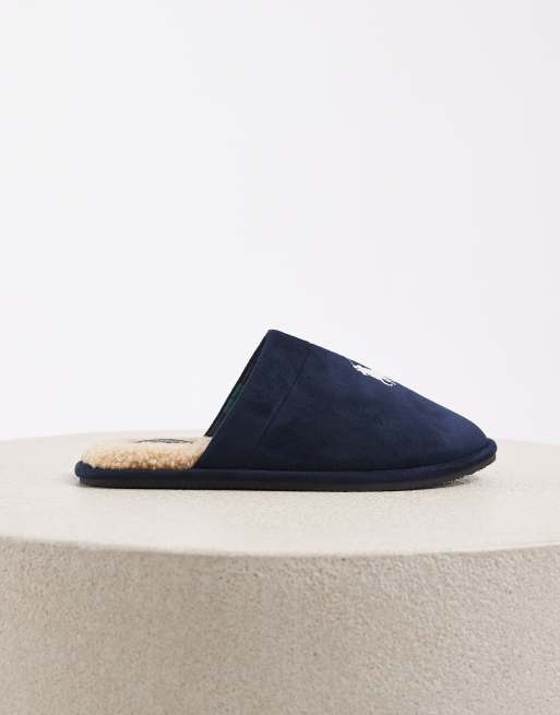 Polo Ralph Lauren - Klarence - Pantofole blu navy con logo, 4 di 4