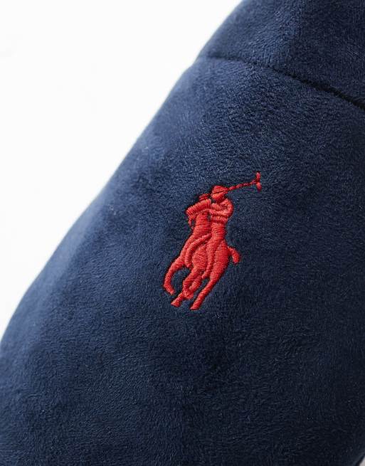 Polo Ralph Lauren Klarence slipper with icon logo in navy, 2 of 4