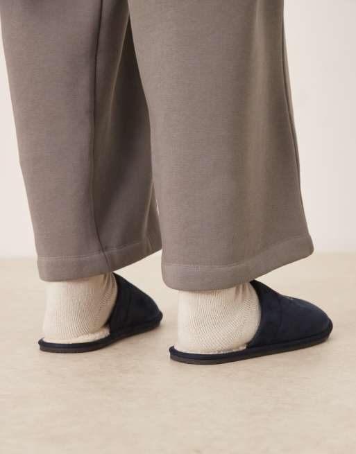 Polo Ralph Lauren Klarence slipper with icon logo in navy, 3 of 4