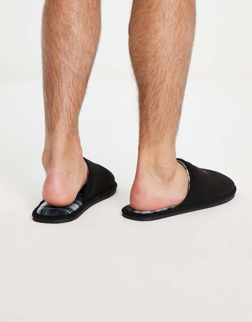 Polo Ralph Lauren - Klarence - Sorte mule-slippers med rødt logo, 2 af 4