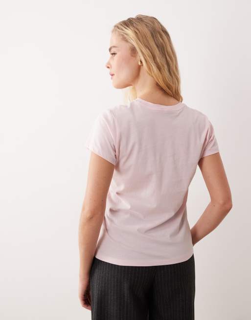 Polo Ralph Lauren – Klassisch geschnittenes T-Shirt in Rosa mit Markenlogo und Rundhalsausschnitt, 4 von 4