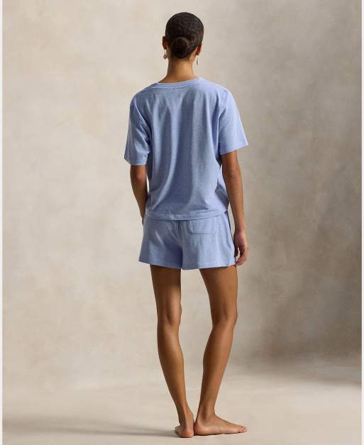 Polo Ralph Lauren Knit oxford short sleeve tee and boxer set in blue, 2 of 5
