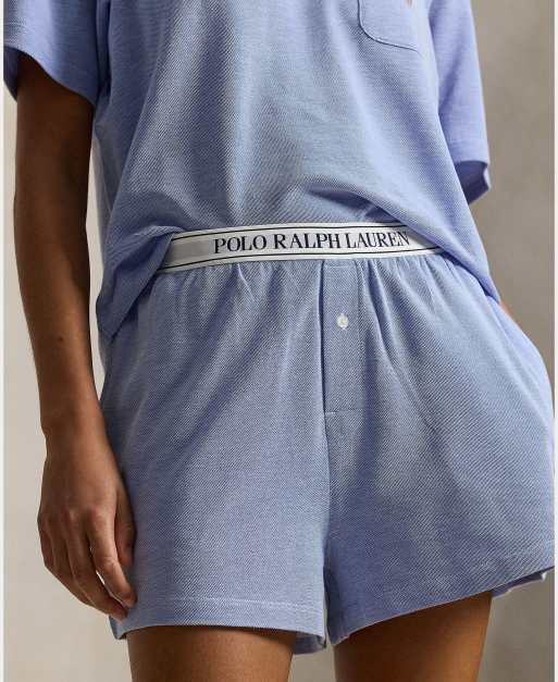 Polo Ralph Lauren Knit oxford short sleeve tee and boxer set in blue, 3 of 5
