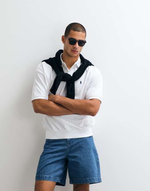 Polo Ralph Lauren knit relaxed fit short sleeve polo in white, 2 of 5