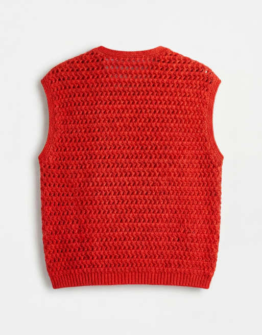 Polo Ralph Lauren knitted vest pullover in red, 6 of 7