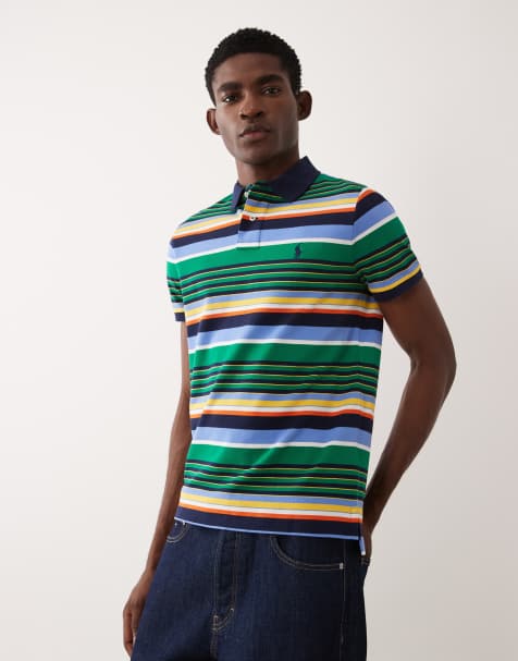 Polo Ralph Lauren – Kolorowa koszulka polo z piki w paski z logo - view 1