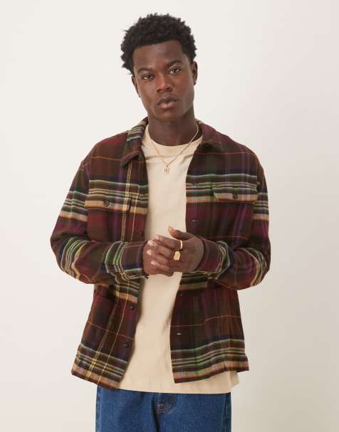 Polo Ralph Lauren long sleeve chequed shirt in brown and green