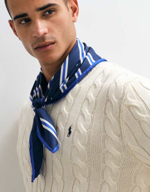 Polo Ralph Lauren krawat w paski w granatowe paski, 3 z 3