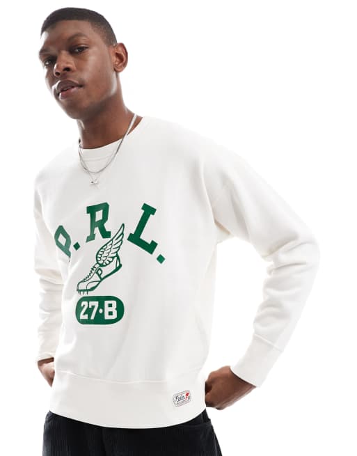 Polo Ralph Lauren – Kremowa bluza dresowa podszyta polarem z logo