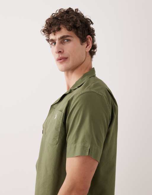 Polo Ralph Lauren – Kurzärmliges Hemd aus Baumwolle in Khaki, 4 von 5