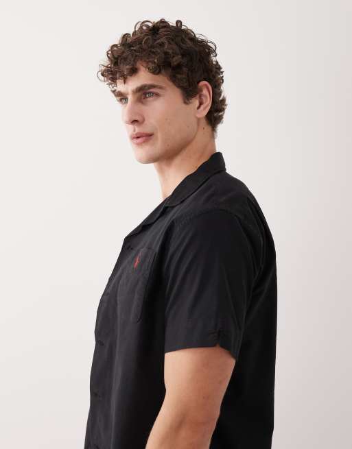 Polo Ralph Lauren – Kurzärmliges Hemd aus Baumwolle in Schwarz, 4 von 5