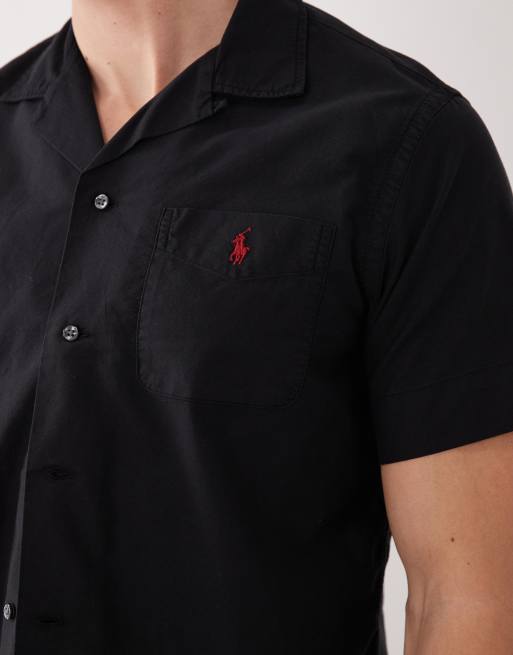 Polo Ralph Lauren – Kurzärmliges Hemd aus Baumwolle in Schwarz, 5 von 5