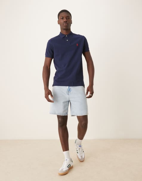 Polo Ralph Lauren – Kurzärmliges Polohemd in Marineblau mit Polospieler-Logo - view 1