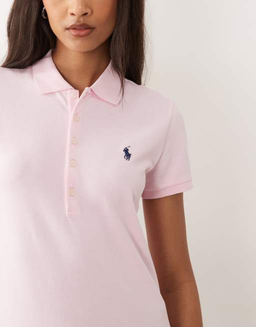 Polo Ralph Lauren – Kurzärmliges Slim-Fit-Polohemd in Hellrosa, 2 von 4