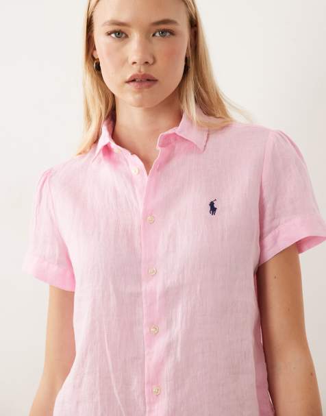 Polo Ralph Lauren – Kurzärmliges, sportliches Hemd aus Webstoff in Rosa - view 1