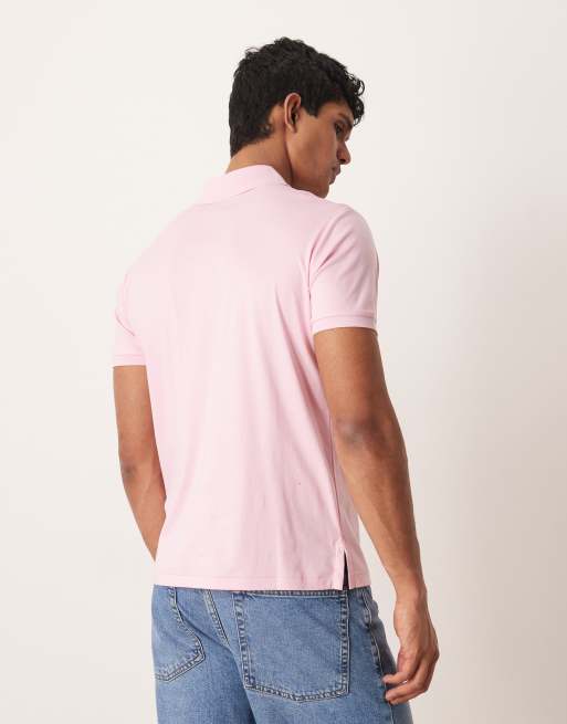 Polo Ralph Lauren – Kurzärmliges Strick-T-Shirt in Rosa mit Markenlogo, 5 von 5