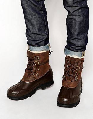 ralph lauren leather duck boots