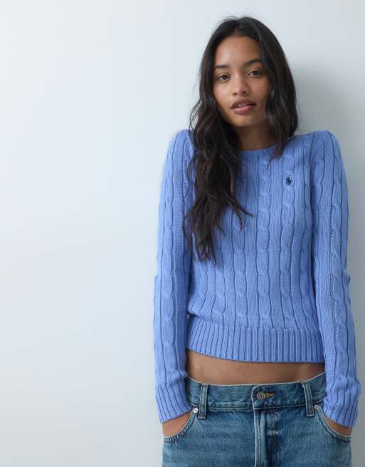 Polo Ralph Lauren Langarm-Pullover in Blau, 4 von 5