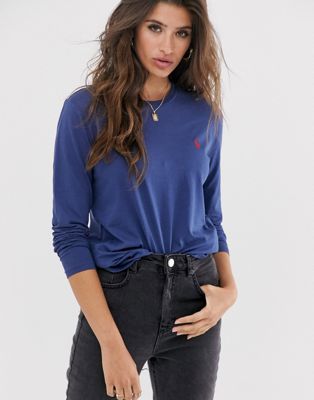 Polo Ralph Lauren – Långärmad t-shirt-Marinblå