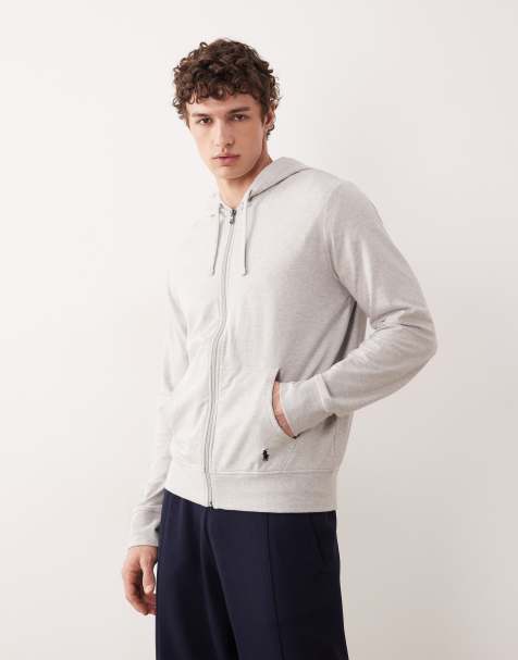 Polo Ralph Lauren – Langärmliger Kapuzenpullover aus Jersey in Heidegrau - view 1