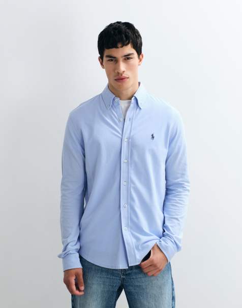 Polo Ralph Lauren – Langärmliges Hemd in Blau mit Knopfleiste - view 1