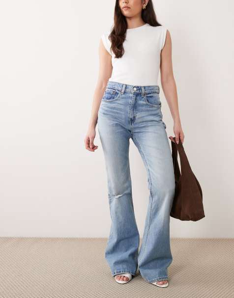 Polo Ralph Lauren - Lange flared jeans in medium blauwe wassing - view 1