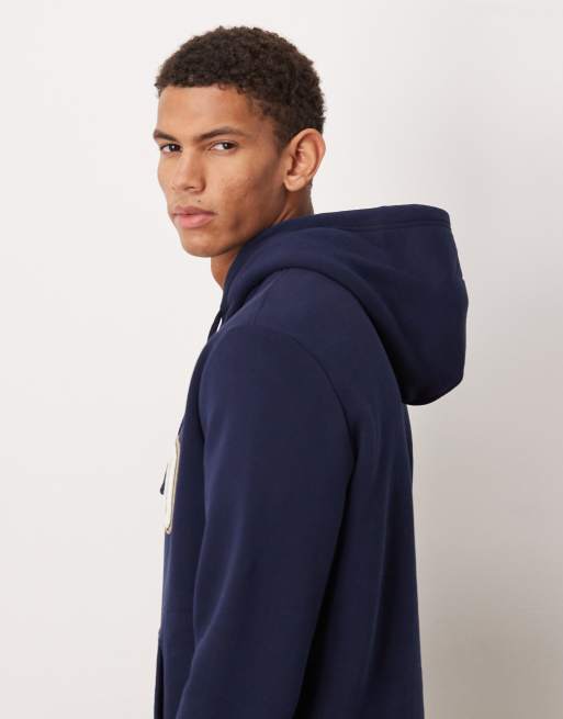Polo Ralph Lauren large collegiate script logo hoodie in navy, 4 of 5