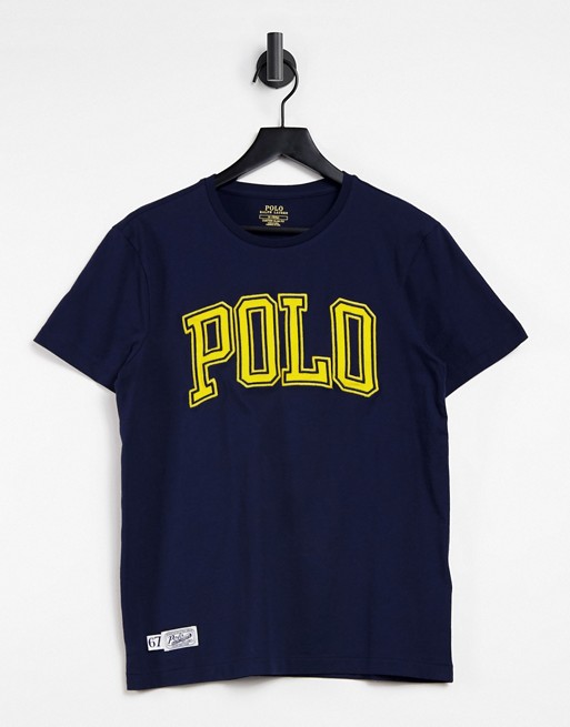 Polo Ralph Lauren large front logo t-shirt in cruise navy