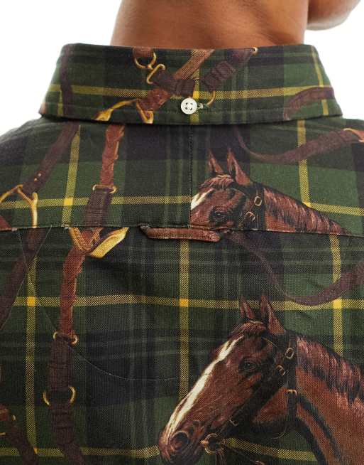 Polo shirt with horses all over sale