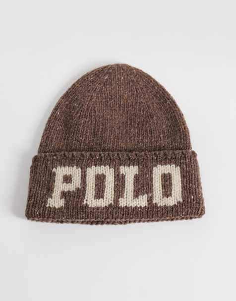 Polo Ralph Lauren large logo beanie brown - view 1