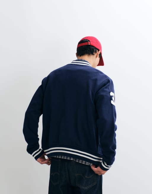Polo Ralph Lauren large logo bomber jacket in navy, 2 of 5