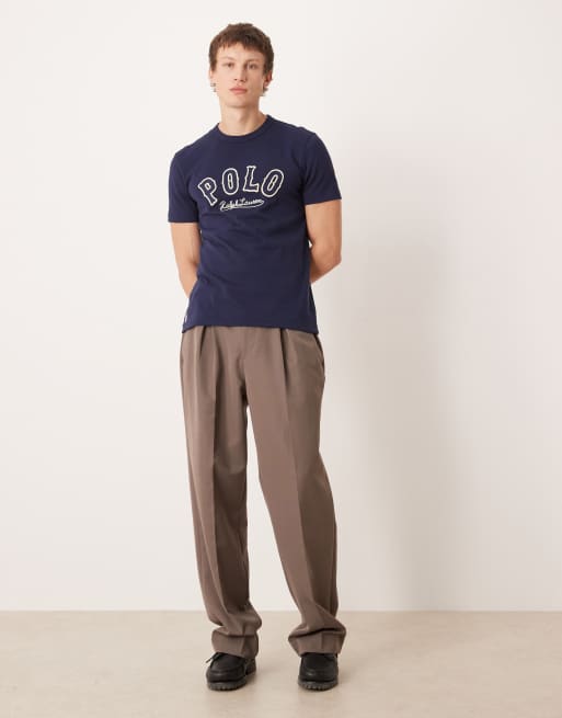 Polo Ralph Lauren large logo custom fit t-shirt in navy, 2 of 5