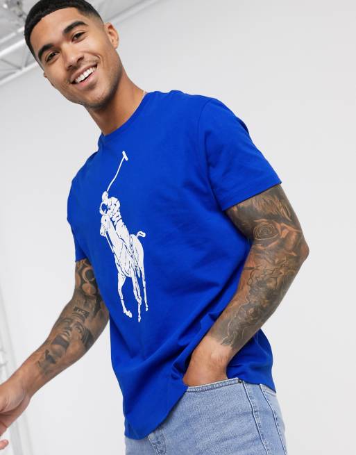 T-shirt with logo print, Polo Ralph Lauren, royal blue