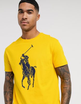 Polo Ralph Lauren Large Player Logo T-shirt Classic Fit In Slicker Yellow