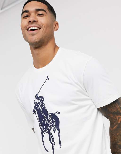 Polo Ralph Lauren: White & Navy Big Pony 'Summer Classic' Polo