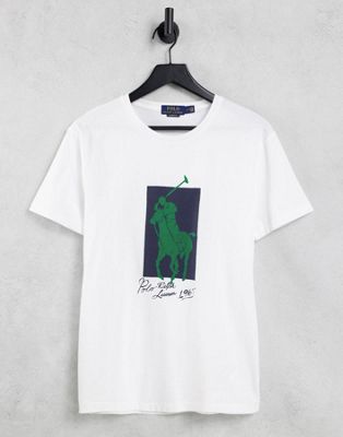 Polo Ralph Lauren large player print t-shirt in white