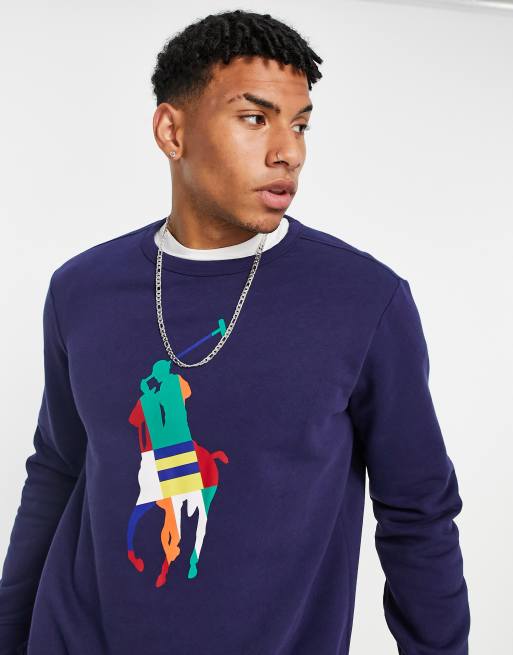 Navy discount rainbow sweatshirt