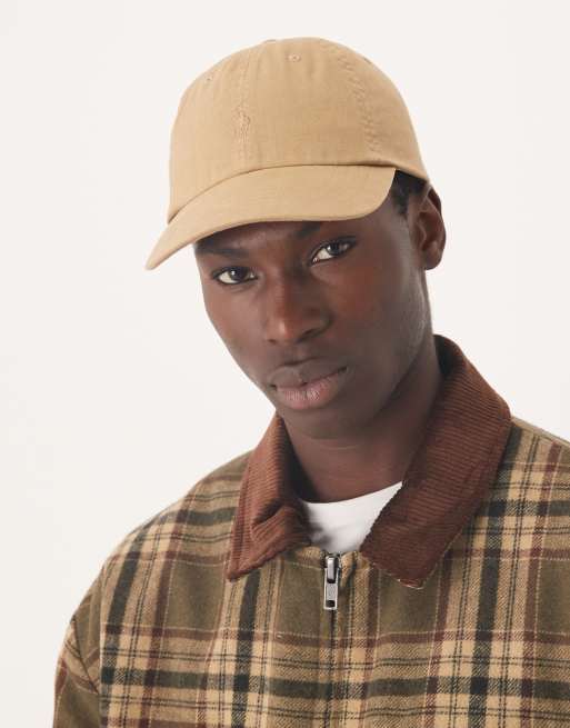 Polo Ralph Lauren large tonal logo garment dyed chino baseball cap in khaki beige