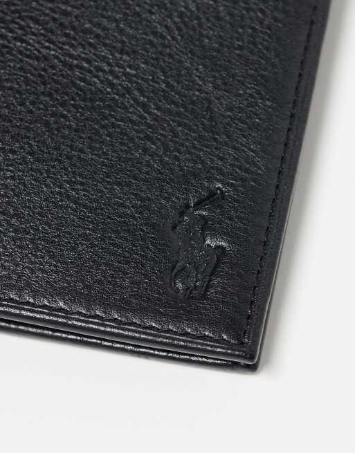 Ralph lauren black leather wallet best sale