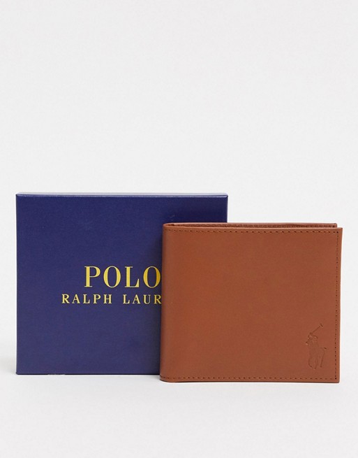 Polo Ralph Lauren leather billfold wallet in brown