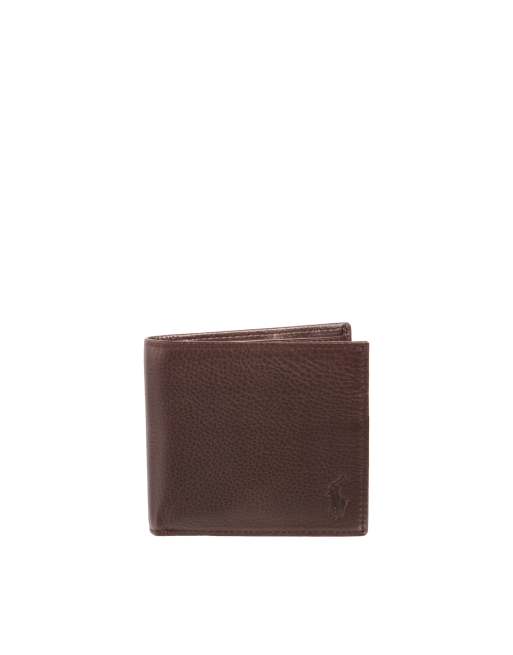 Polo Ralph Lauren leather billfold wallet in brown | ASOS