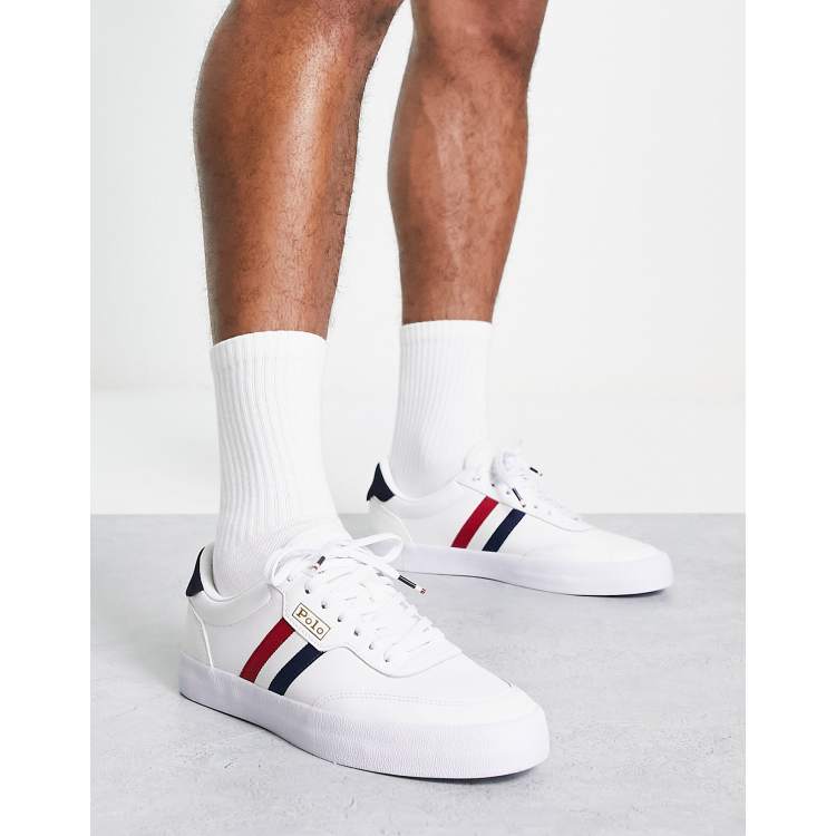 Ralph lauren hot sale white sneakers