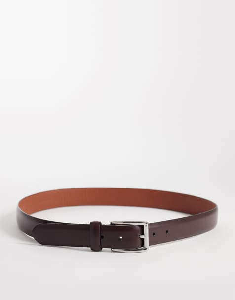 Polo Ralph Lauren leather dress belt in brown - view 1
