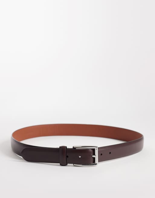 Polo Ralph Lauren leather dress belt in brown | ASOS