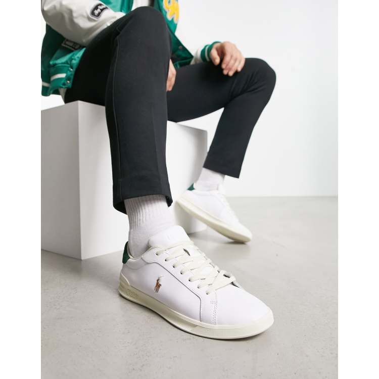 Ralph lauren off 2025 white trainers
