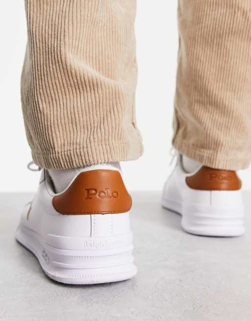 Mens white leather polo shoes sales